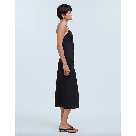 Madewell Sleek Black Midi Dress - Picture 3 of 15
